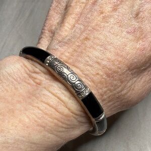 Black and Silver Swirl Bracelet